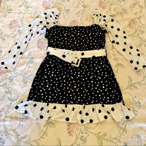 Statement polka-dot mini dress from ASOS PETITE!